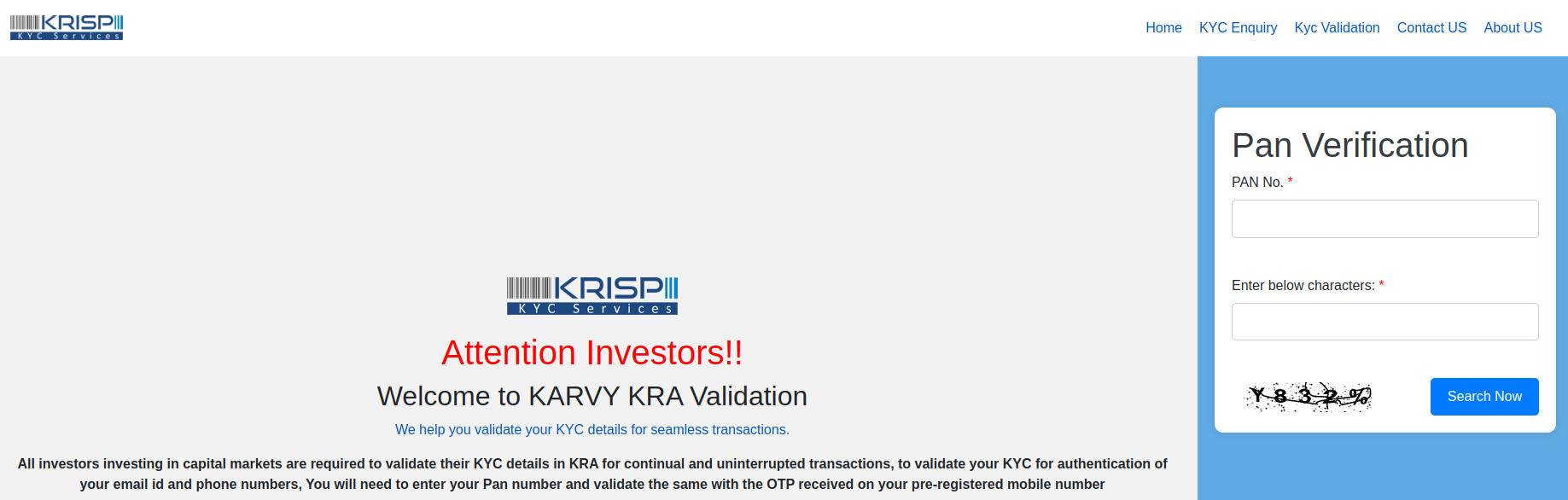 KARVY KRA KYC Portal